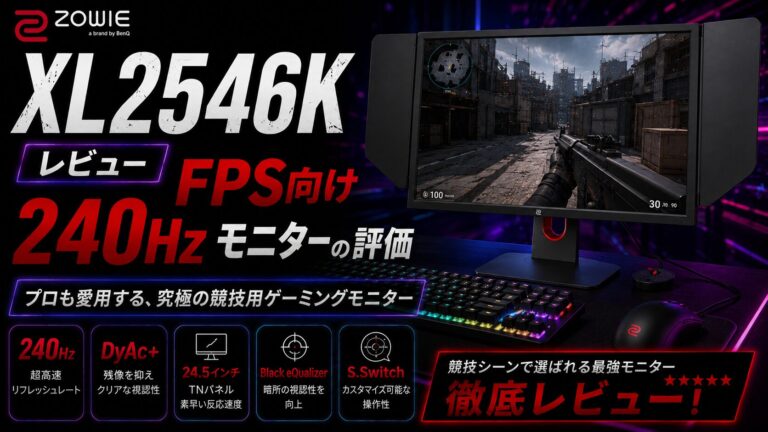 ZOWIE XL2546K レビュー｜FPS向け240Hzモニターの評価