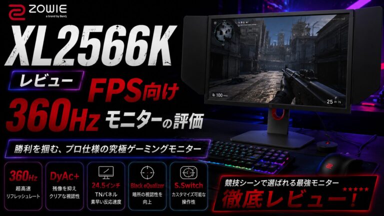 ZOWIE XL2566K レビュー｜FPS向け360Hzモニターの評価