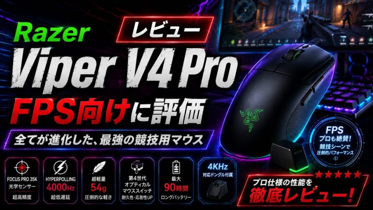 Razer Viper V4 Proレビュー｜FPS向けに評価